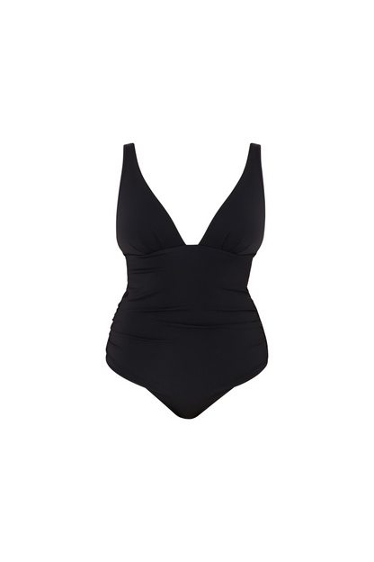 Plunging V-Neckline SMOOTH BLACK