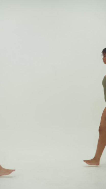 The Classic Low-Cut Leg OLIVE RIB
